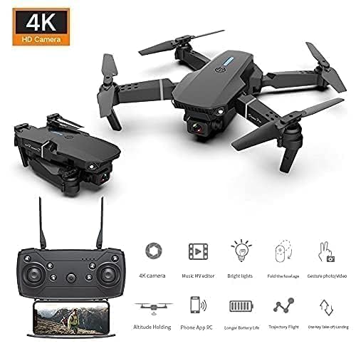 4K HD DUAL Camera Drone with DUAL BATTERY – Foldable RC Quadcopter | 1 Free Gift 🎁