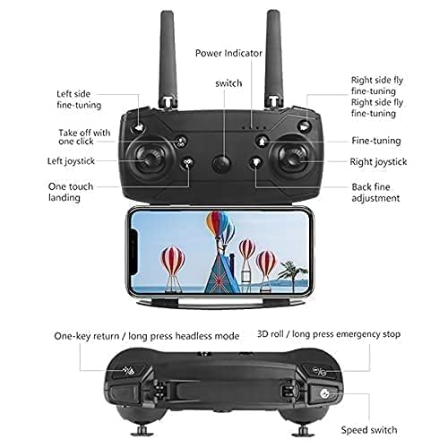 4K HD DUAL Camera Drone with DUAL BATTERY – Foldable RC Quadcopter | 1 Free Gift 🎁