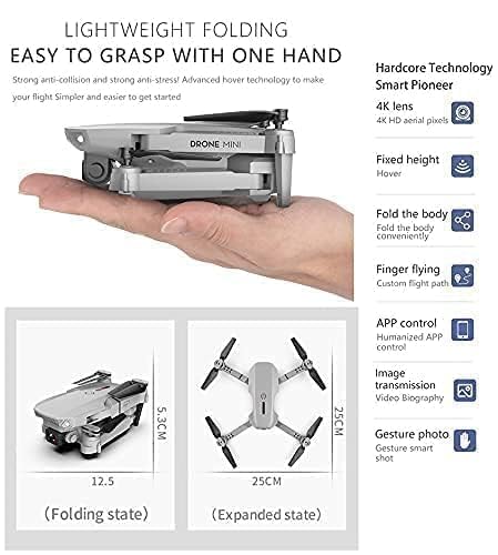 4K HD DUAL Camera Drone with DUAL BATTERY – Foldable RC Quadcopter | 1 Free Gift 🎁