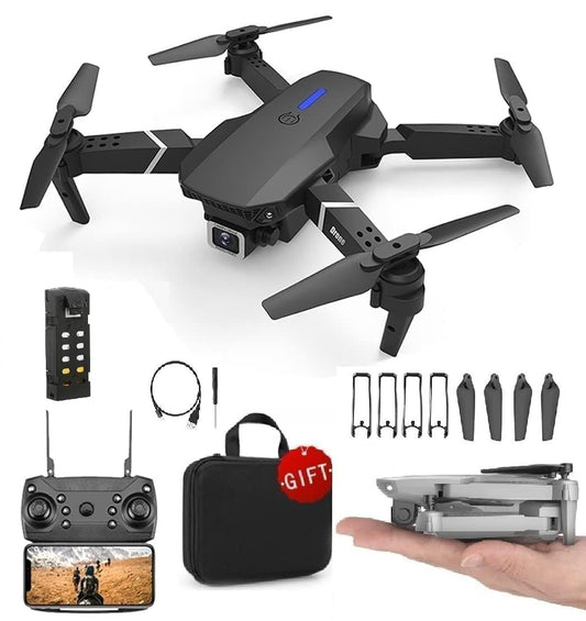 4K HD DUAL Camera Drone with DUAL BATTERY – Foldable RC Quadcopter | 1 Free Gift 🎁