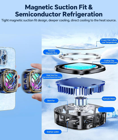 X76 PRO New Magnetic Mobile gaming cooler for all phones ❄️ | + 1 Free Gift 🎁