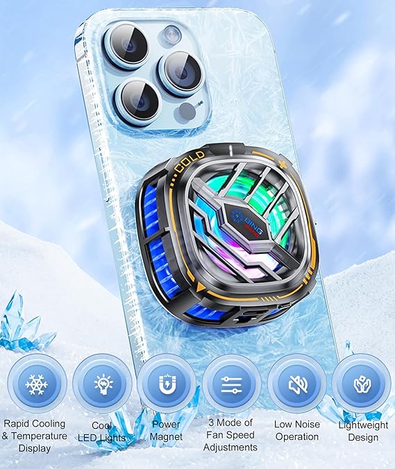 X76 PRO New Magnetic Mobile gaming cooler for all phones ❄️ | + 1 Free Gift 🎁