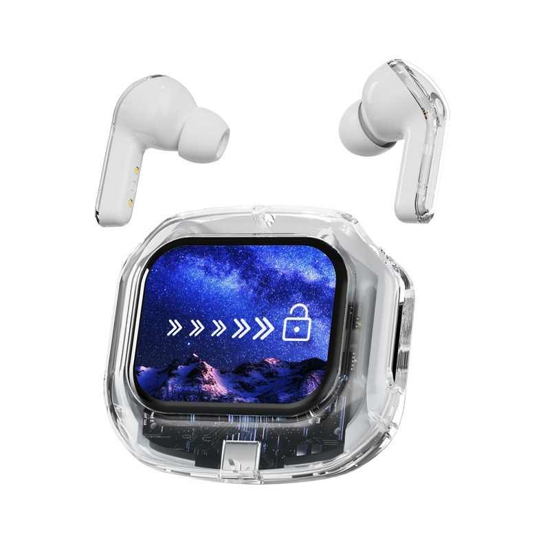 AIR MAX Wireless Earbuds Touch Screen Transparent Design ENC In-Ear Headphone Bluetooth + 1 Free Gift 🎁