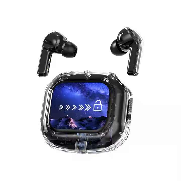 AIR MAX Wireless Earbuds Touch Screen Transparent Design ENC In-Ear Headphone Bluetooth + 1 Free Gift 🎁