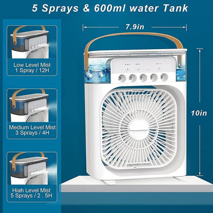 MINI AC 600ML WATER/ICE CONTAINER COOLER | 1 Free Gift  🎁